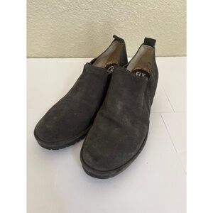 Fly London Suede Low Heeled Booties Women’s Size 38